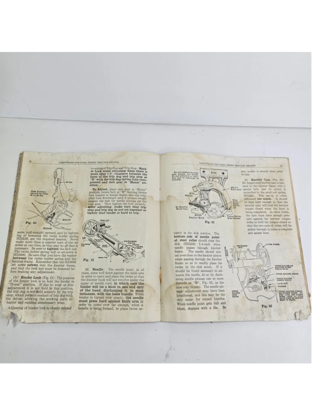 Vintage John Deere Tractor Binder 8 & 10 Foot Operator Parts Manual Booklet... - Picture 6 of 10